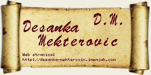 Desanka Mekterović vizit kartica